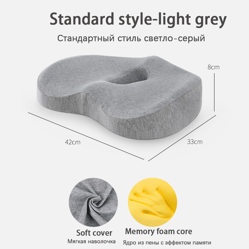 Comfortable Car Waist & Back Cushion — Lumbar Support Pad for Driver & Passenger Seat