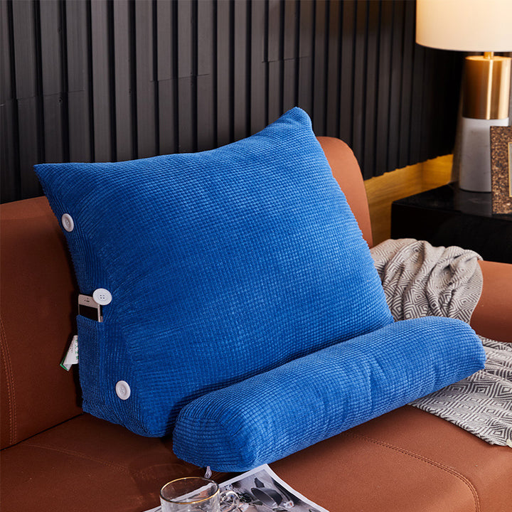 Waist Backrest Lumbar Support Pillow — Bed, Sofa & Chair Cushion for Back Pain Relief (11 Colours)
