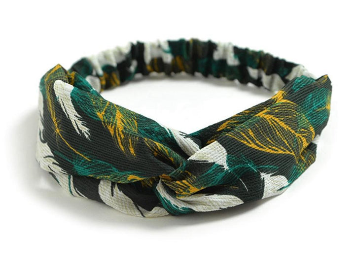 Women's Retro Style Printed Headband — Vintage Fabric Hair Band for Daily Wear, Yoga & Skincare