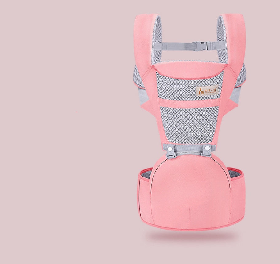 Baby Carrier Waist Stool — Multifunctional Hip Seat Baby Carrier Bag for Sitting & Carrying (Blue/Gray/Pink)