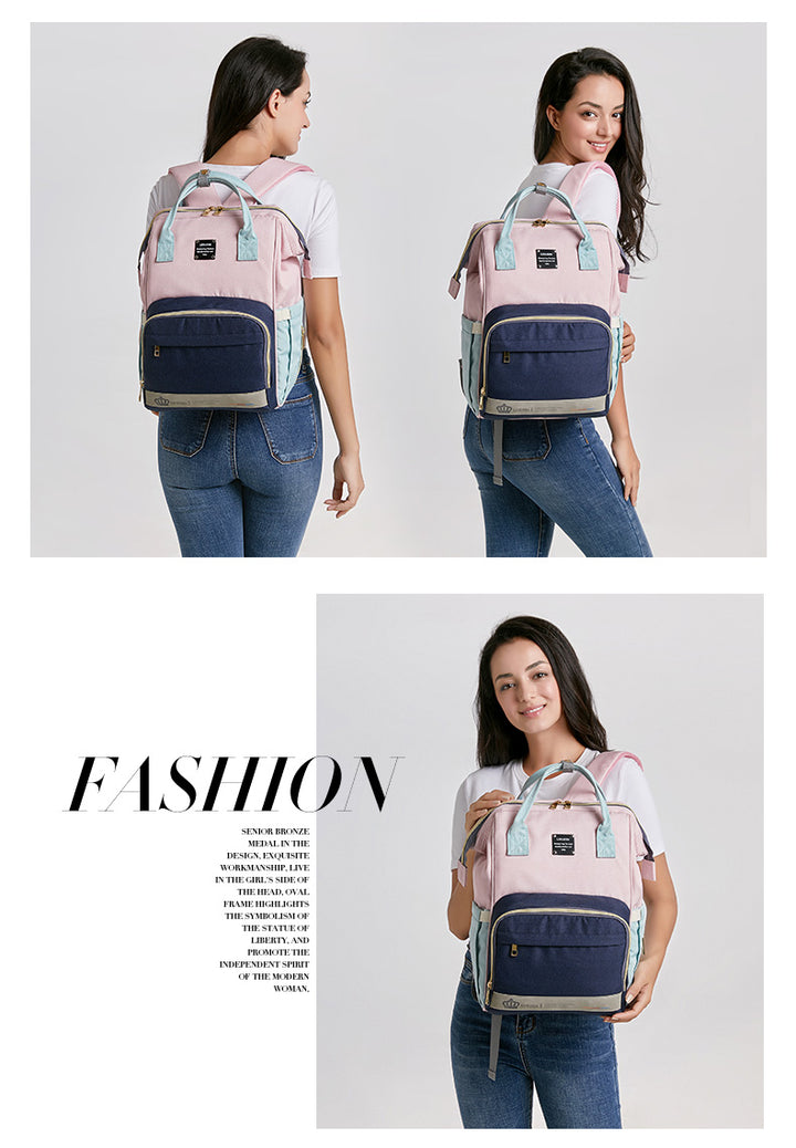 Large Capacity Diaper Backpack – Multi-Function Baby Mummy Travel Bag