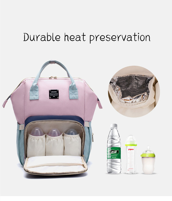 Large Capacity Diaper Backpack – Multi-Function Baby Mummy Travel Bag