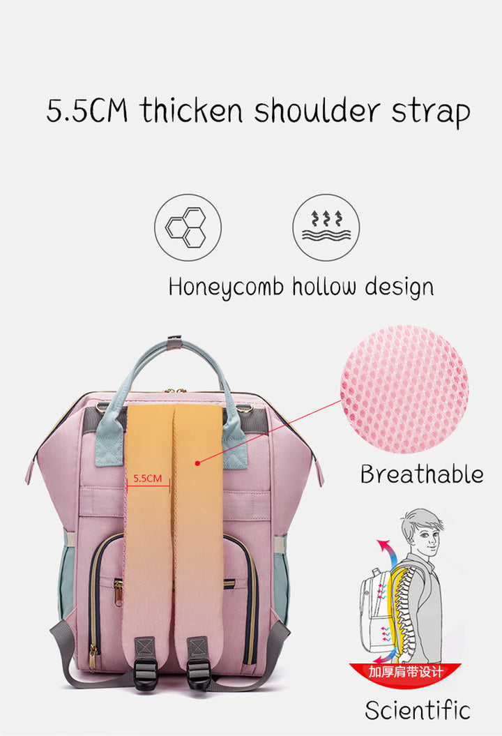 Large Capacity Diaper Backpack – Multi-Function Baby Mummy Travel Bag