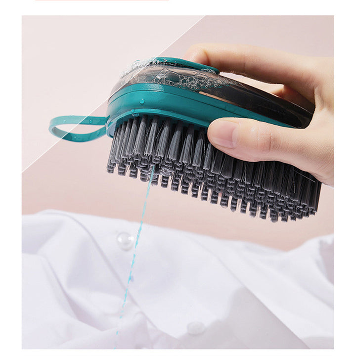 Multifunctional Automatic Liquid Dispensing Cleaning Brush — Soft Shoe, Laundry & Clothes Scrubber (3 Colours + Replacement Heads)