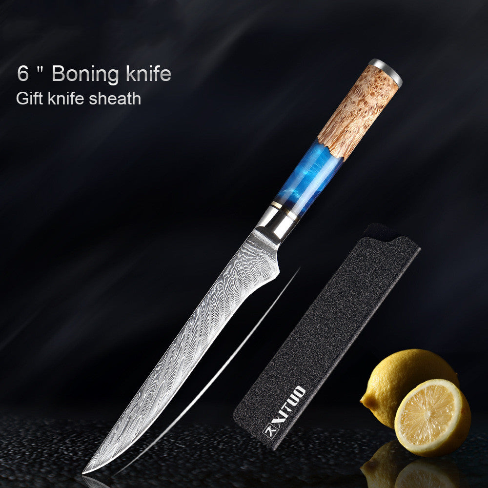 Professional Damascus Style Chef Knife Set – Premium Stainless Steel Kitchen Knives