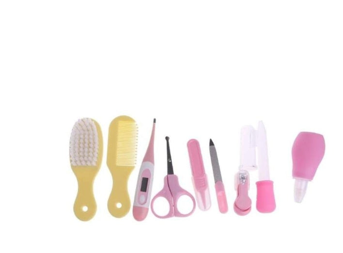 Baby 10-Piece Manicure & Care Kit — Infant Nail Clipper, Thermometer & Nasal Care Set (5 Colours)