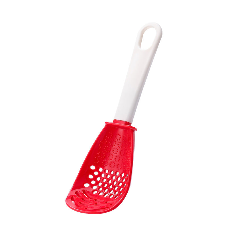 Multifunctional Slotted Grinding Cooking Spoon — Mashed Potato Masher, Ginger Garlic Press & Stir-Fry Spatula