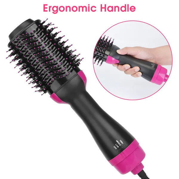 4-in-1 Hot Hair Brush Dryer Comb — Volumizer for Straightening, Curling & Drying