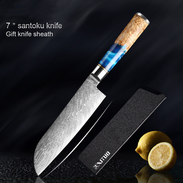 Professional Damascus Style Chef Knife Set – Premium Stainless Steel Kitchen Knives