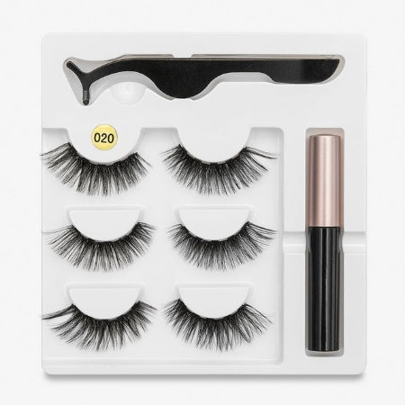 Magnetic Fashion False Eyelashes — 20+ Styles, Cotton Stem, Glue-Free (Styles 011–020)