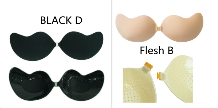 Deep V Invisible Silicone Bra – Strapless Push-Up Adhesive Bra