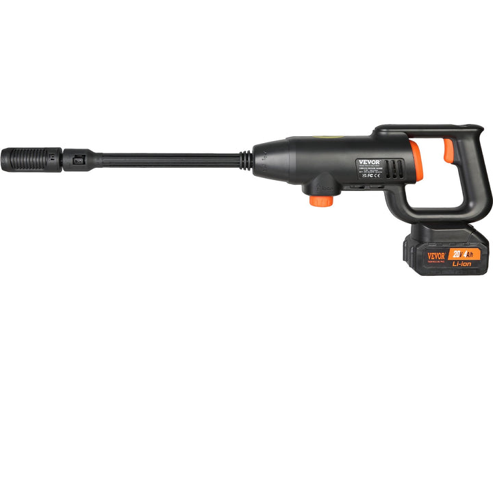 VEVOR 580-PSI Cordless Pressure Washer — 1.1 GPM Portable Battery-Powered Power Cleaner with 4.0Ah Battery & 6-in-1 Nozzle