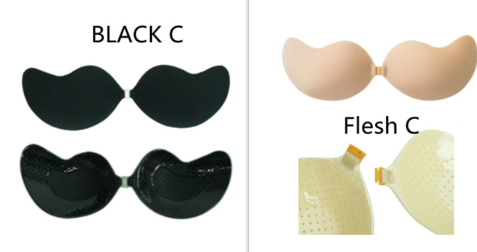 Deep V Invisible Silicone Bra – Strapless Push-Up Adhesive Bra