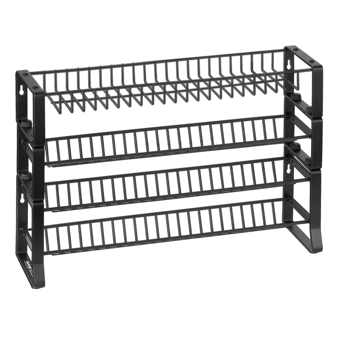Spice Rack Organizer — 18×11in Cabinet & Countertop Seasoning Organizer (Black)