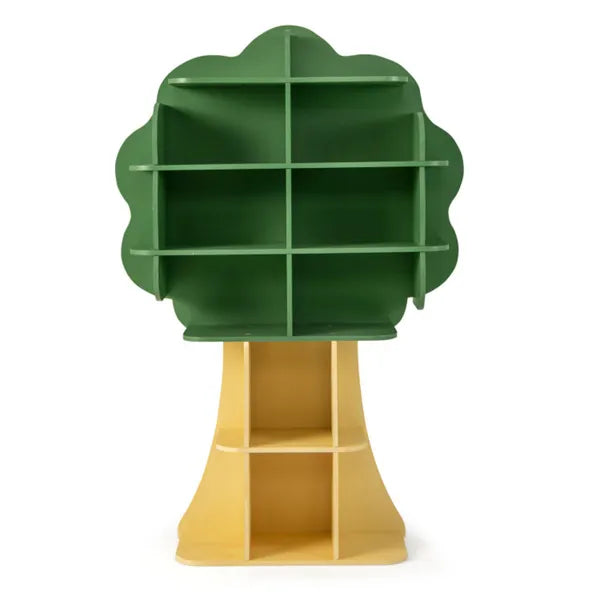 Green Kids Bookcase & Toy Storage Organizer — Open Shelf Bookshelf for Children's Room, Playroom & Study