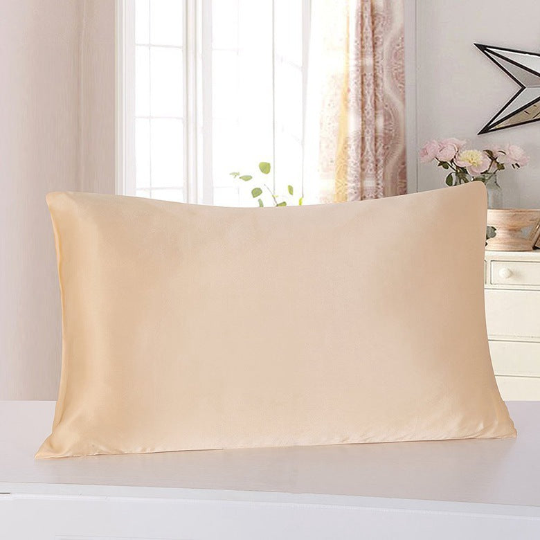 Satin Silk Pillowcase — Ice Silk Smooth Single Pillowcase, Anti-Frizz Hair & Skin Sleep Cover