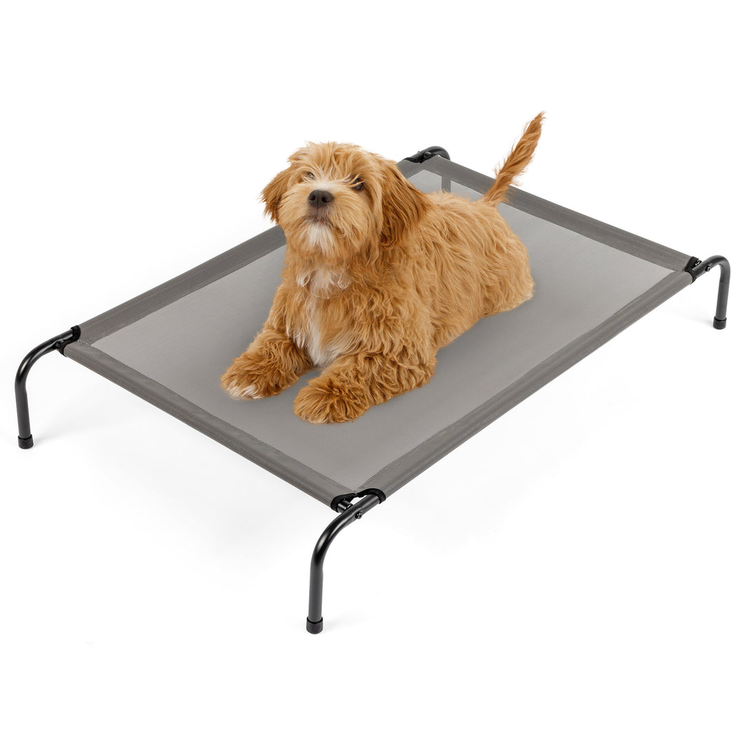 Raised Cooling Dog Bed – Elevated Pet Cot for Small; Medium Dogs