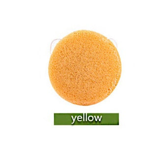 Round Konjac Facial Cleansing Sponge — Natural Konnyaku Exfoliator Face Wash Puff (5 Colours)