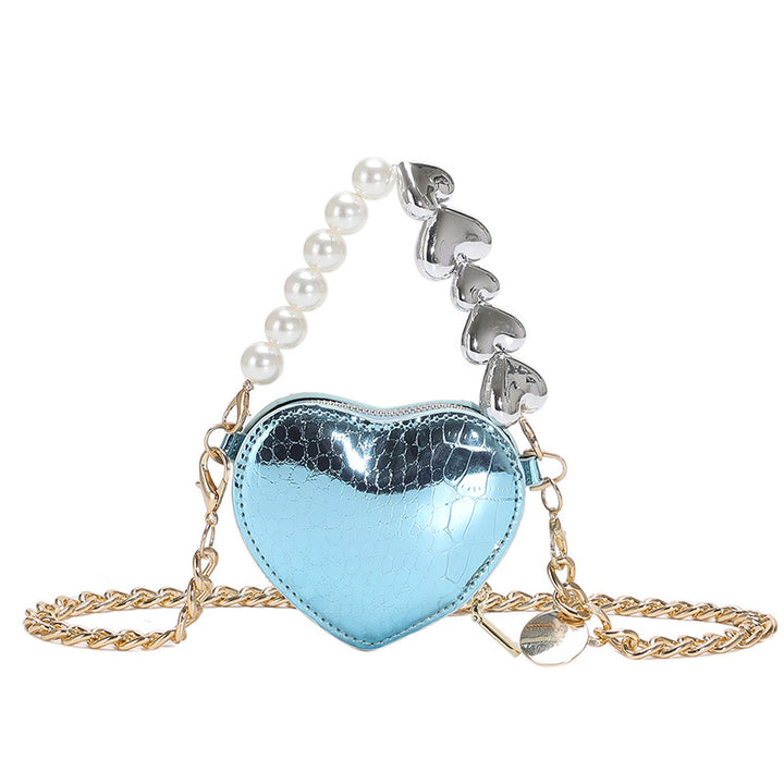 Mini Heart Pearl Handbag – Cute Chain Lipstick Shoulder Bag