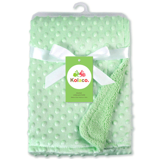 Polar Dot Newborn Baby Swaddle Blanket — Soft Wrap Envelope Bedding for Newborns (Pink/Purple/Blue/Gray/Green/White)