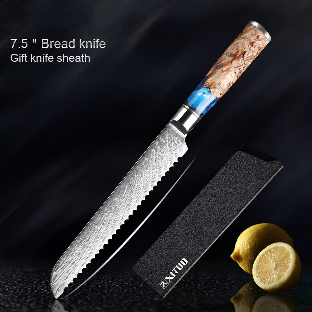 Professional Damascus Style Chef Knife Set – Premium Stainless Steel Kitchen Knives