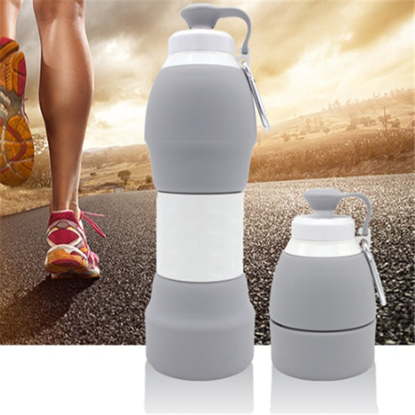Foldable Silicone Water Bottle — Collapsible Reusable BPA-Free Travel Bottle, 7 Colours