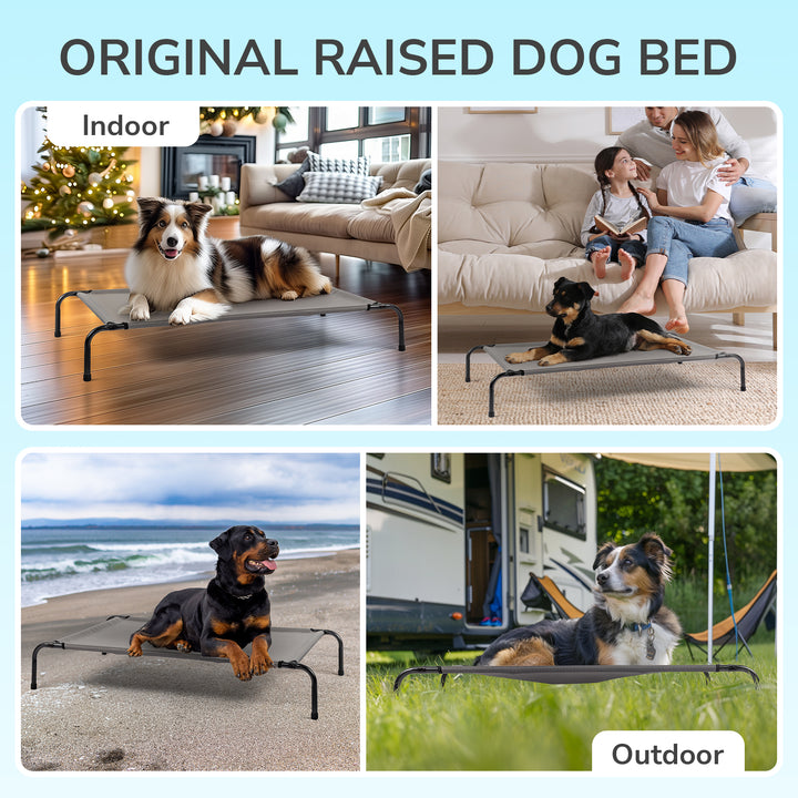Raised Cooling Dog Bed – Elevated Pet Cot for Small; Medium Dogs