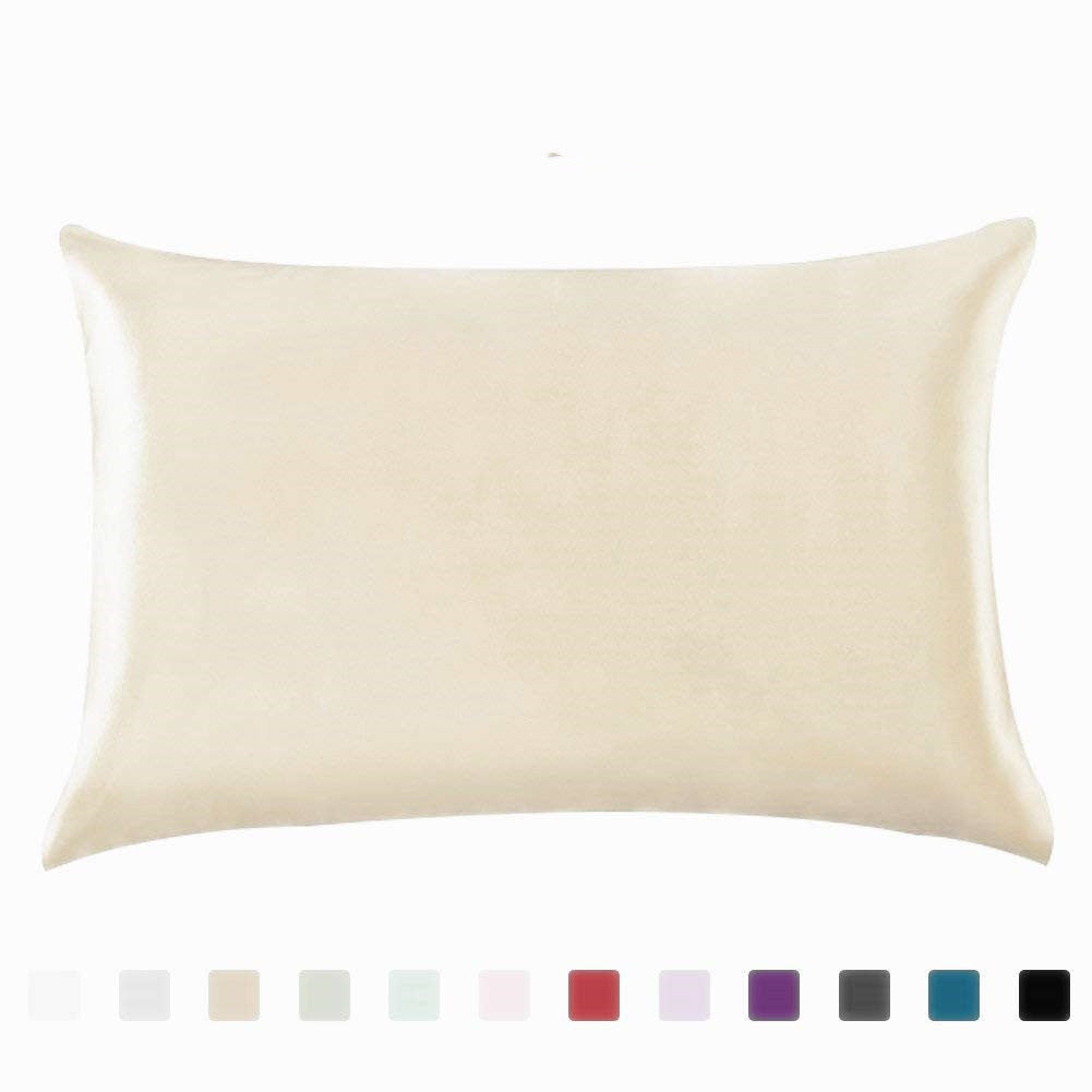 Satin Silk Pillowcase — Ice Silk Smooth Single Pillowcase, Anti-Frizz Hair & Skin Sleep Cover