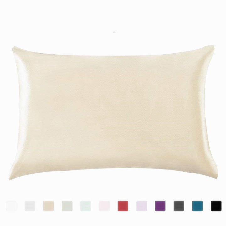 Satin Silk Pillowcase — Ice Silk Smooth Single Pillowcase, Anti-Frizz Hair & Skin Sleep Cover