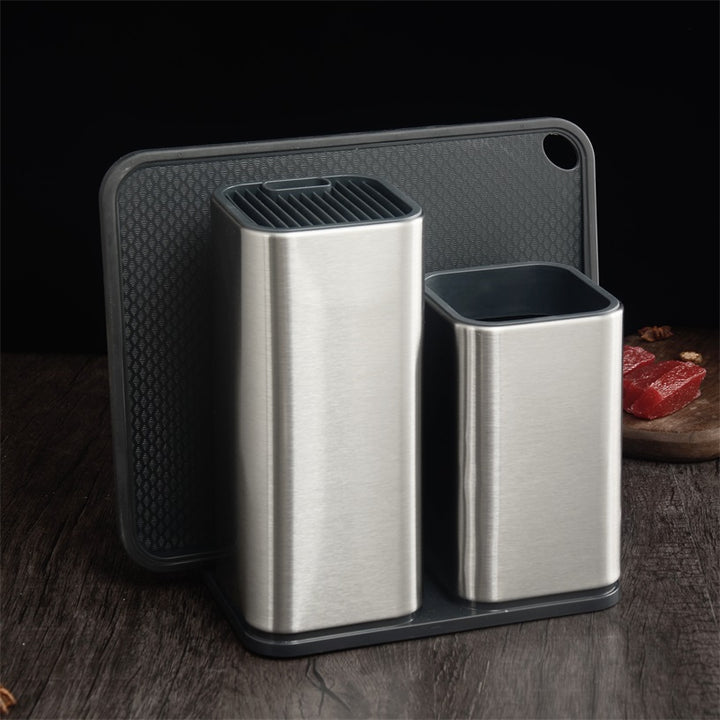 Stainless Steel Kitchen Knife & Utensil Storage Holder