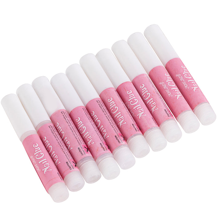 Nail Art Glue for Press-On Nails — 2g Personal Use, 10-Pack, Lasts ~1 Week