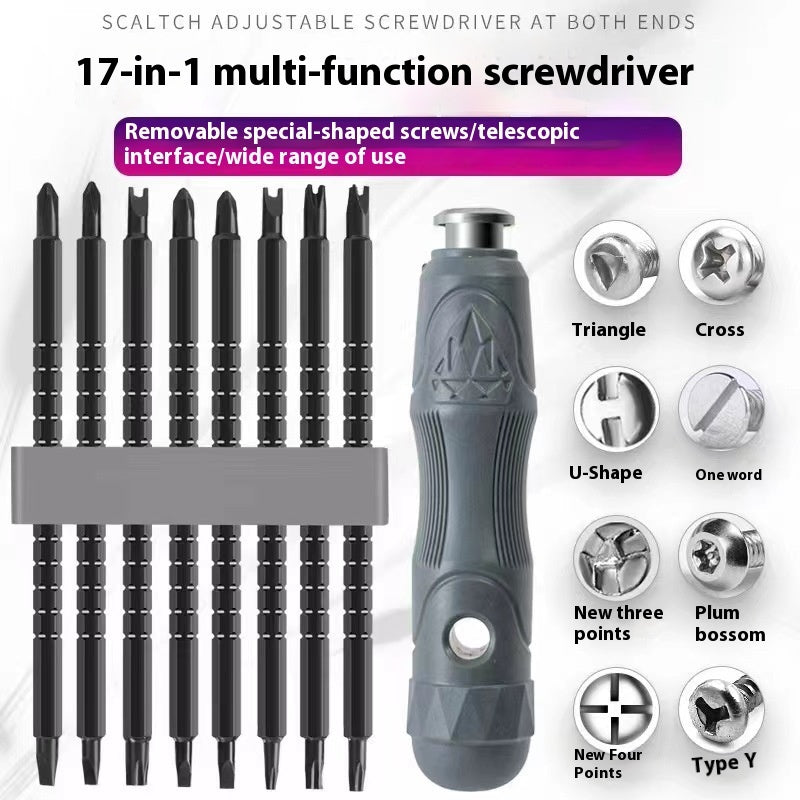 17-in-1 Magnetic Special-Shaped Screwdriver Set — Multi-Function Precision Driver Kit for Home, Garden & DIY