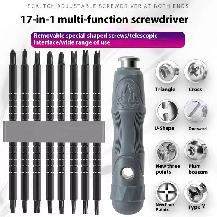 17-in-1 Magnetic Special-Shaped Screwdriver Set — Multi-Function Precision Driver Kit for Home, Garden & DIY