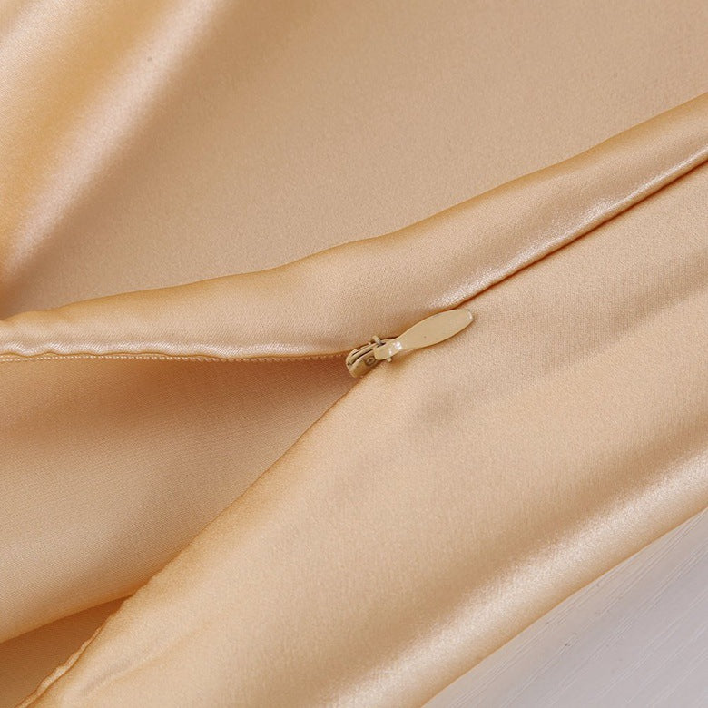 Satin Silk Pillowcase — Ice Silk Smooth Single Pillowcase, Anti-Frizz Hair & Skin Sleep Cover