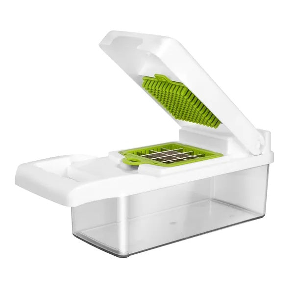 12-in-1 Vegetable Chopper with Container — Kitchen Food Slicer, Dicer & Grater Set