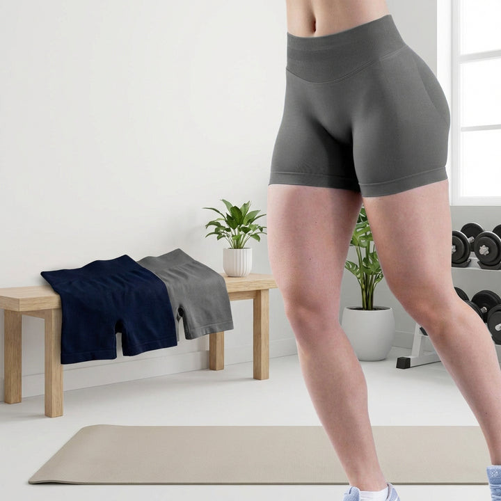 2pcs Quick-drying Breathable Yoga Shorts