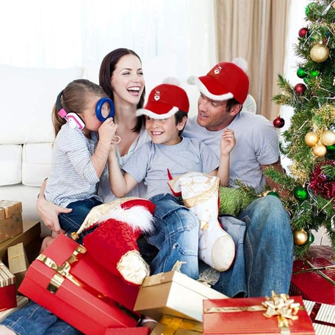 Merry Christmas Hat Unisex Vintage Adjustable Santa Baseball Cap