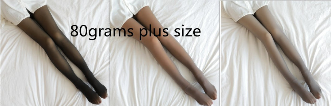 Fake Translucent Fleece-Lined Thermal Tights – Winter Warm Pantyhose