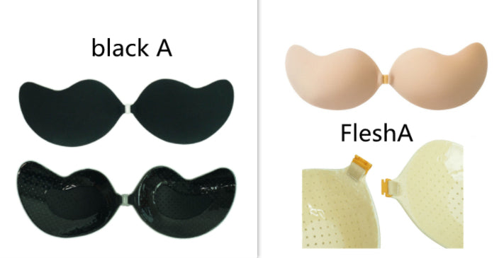 Deep V Invisible Silicone Bra – Strapless Push-Up Adhesive Bra