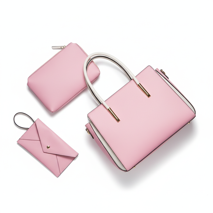 3-Piece Women’s Handbag Set – Elegant Tote, Crossbody & Wallet Purse