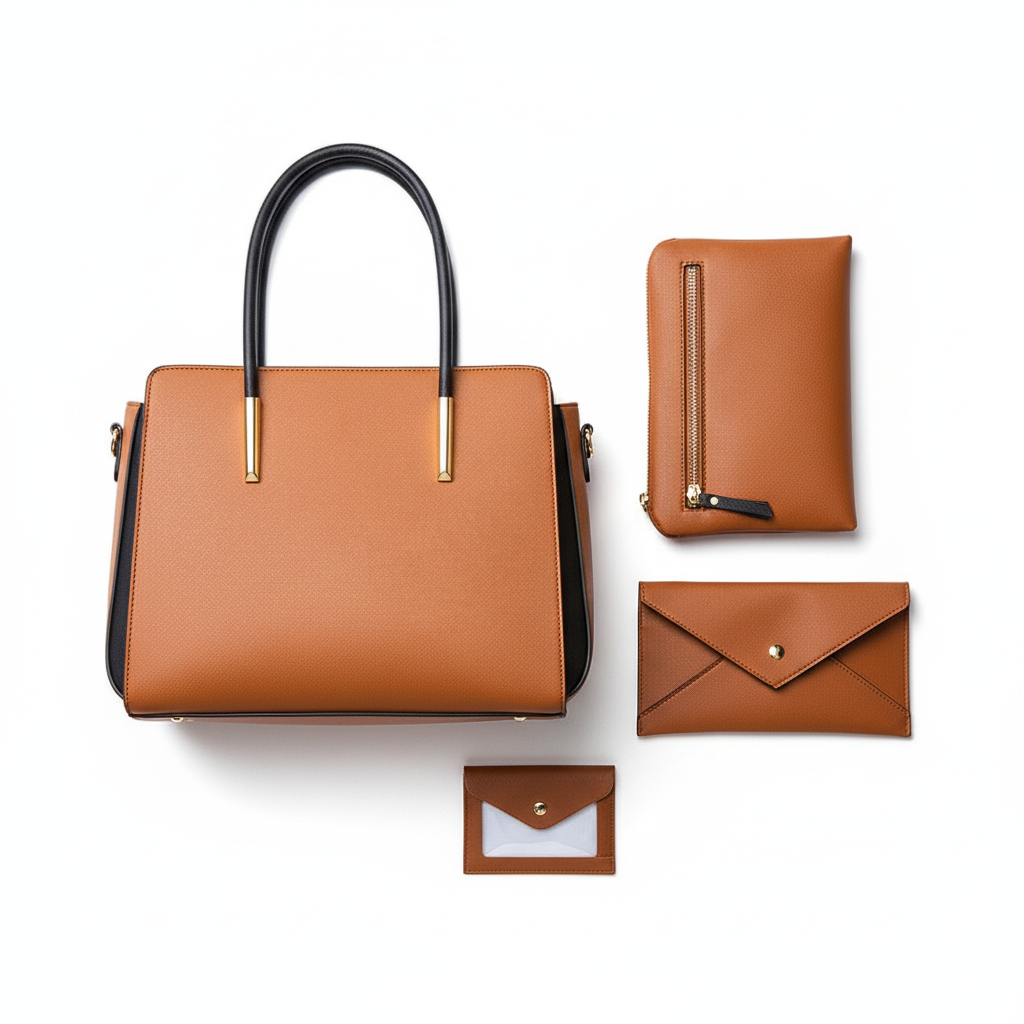 3-Piece Women’s Handbag Set – Elegant Tote, Crossbody & Wallet Purse
