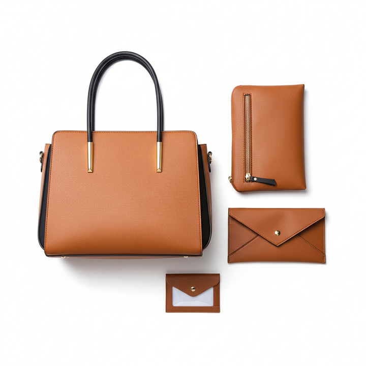 3-Piece Women’s Handbag Set – Elegant Tote, Crossbody & Wallet Purse