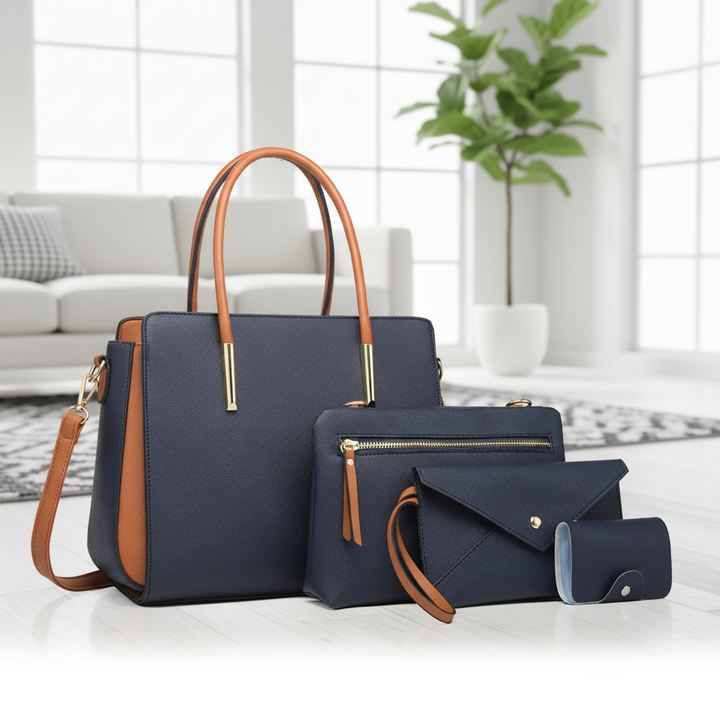 3-Piece Women’s Handbag Set – Elegant Tote, Crossbody & Wallet Purse
