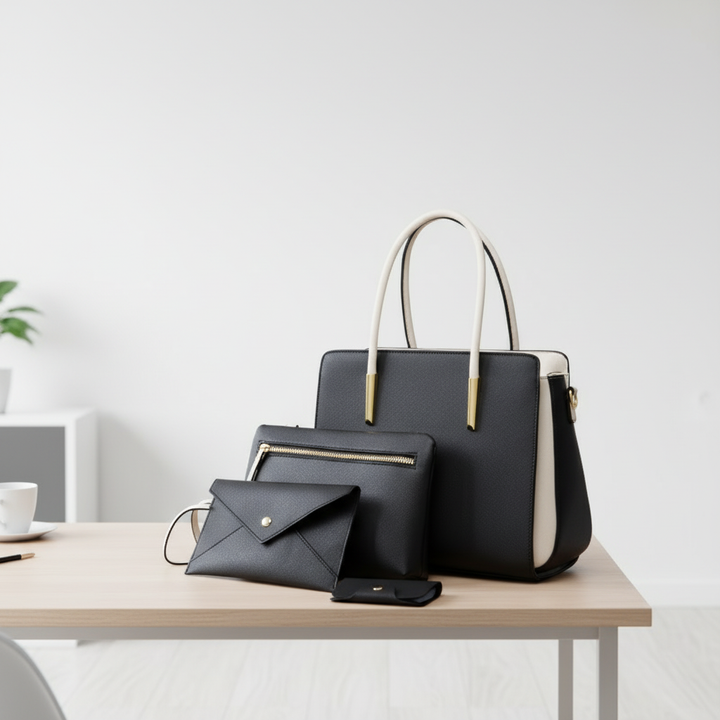 3-Piece Women’s Handbag Set – Elegant Tote, Crossbody & Wallet Purse