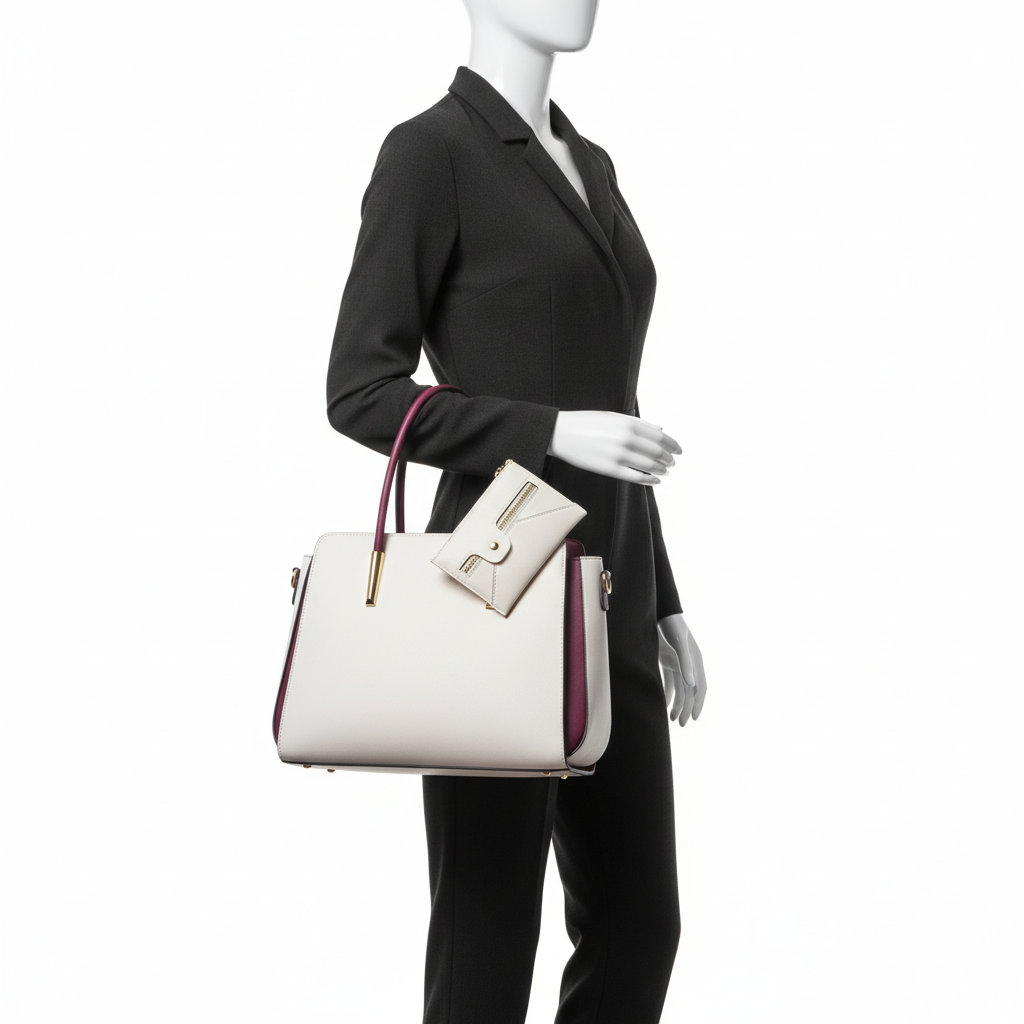 3-Piece Women’s Handbag Set – Elegant Tote, Crossbody & Wallet Purse