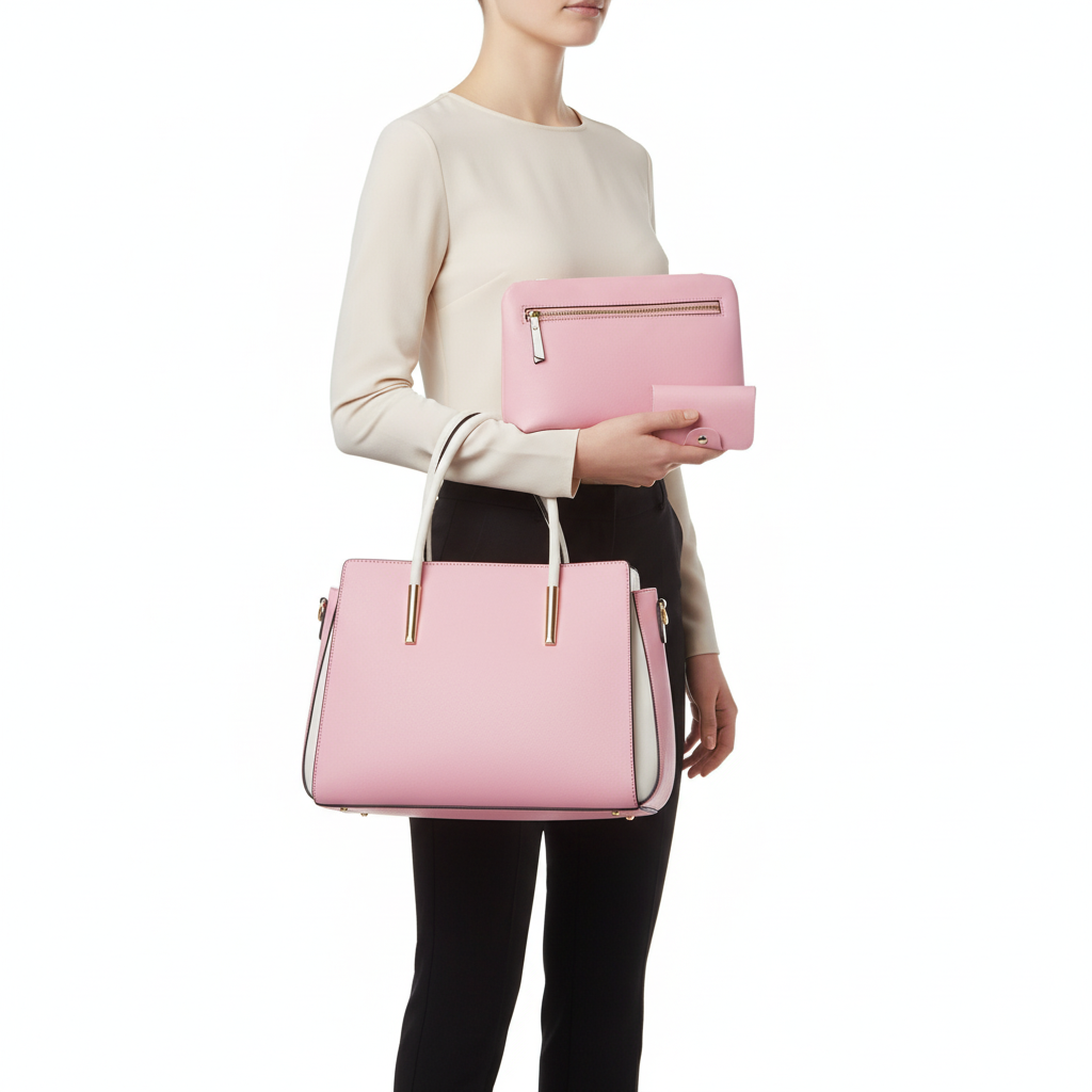 3-Piece Women’s Handbag Set – Elegant Tote, Crossbody & Wallet Purse