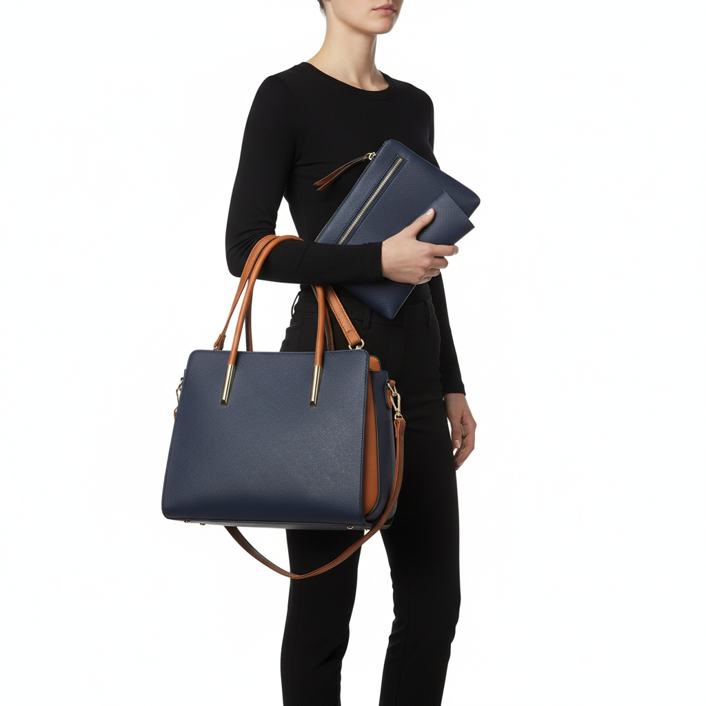 3-Piece Women’s Handbag Set – Elegant Tote, Crossbody & Wallet Purse