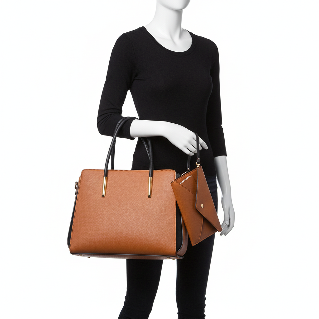 3-Piece Women’s Handbag Set – Elegant Tote, Crossbody & Wallet Purse