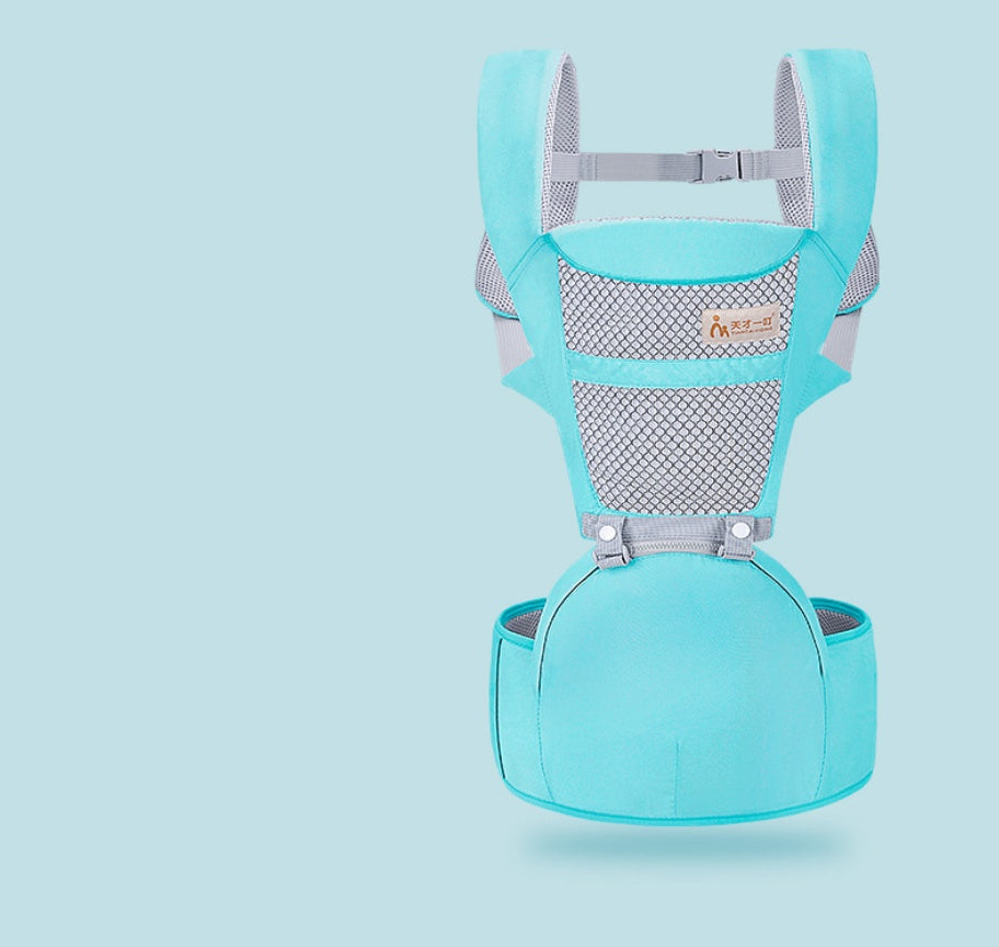 Baby Carrier Waist Stool — Multifunctional Hip Seat Baby Carrier Bag for Sitting & Carrying (Blue/Gray/Pink)