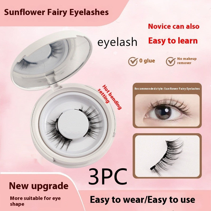 Magnetic Mink False Eyelashes — No-Glue Little Devil Style, Sizes 9–14 with Applicator Clip